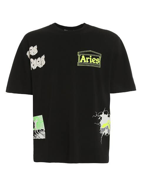 Aries Multi T-Shirt Black