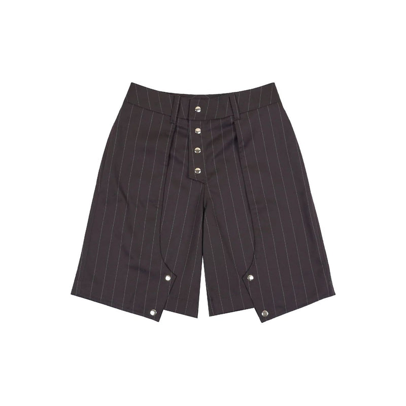 Snaps Shorts - Lavender Pinstripes