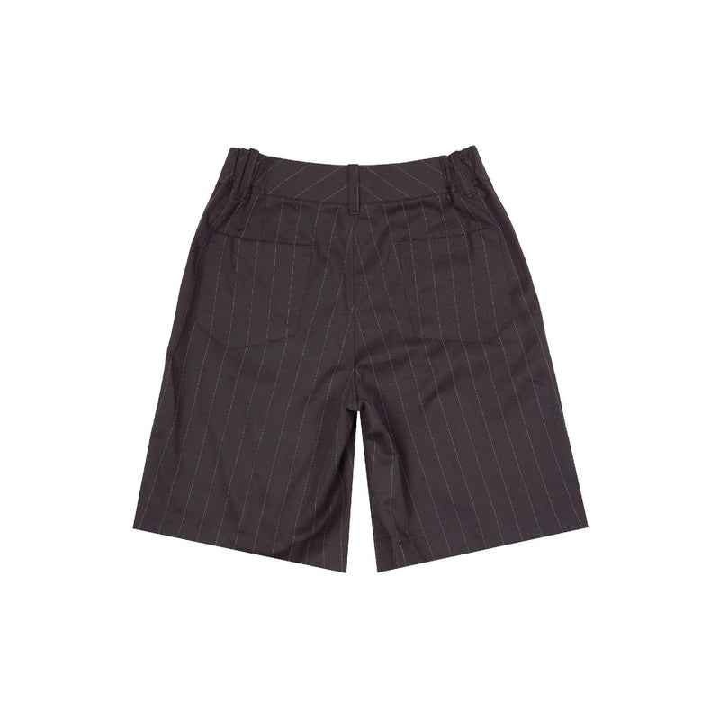 Snaps Shorts - Lavender Pinstripes