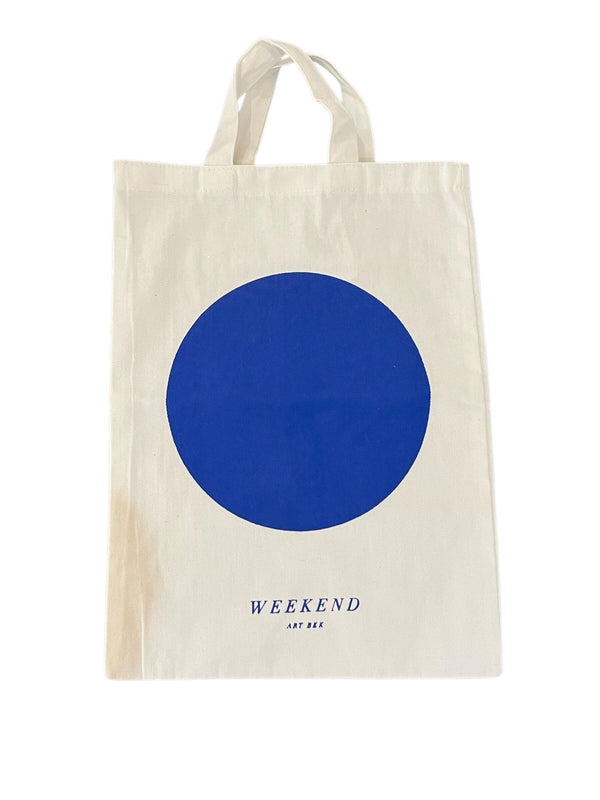 Round Blue Tote Bag