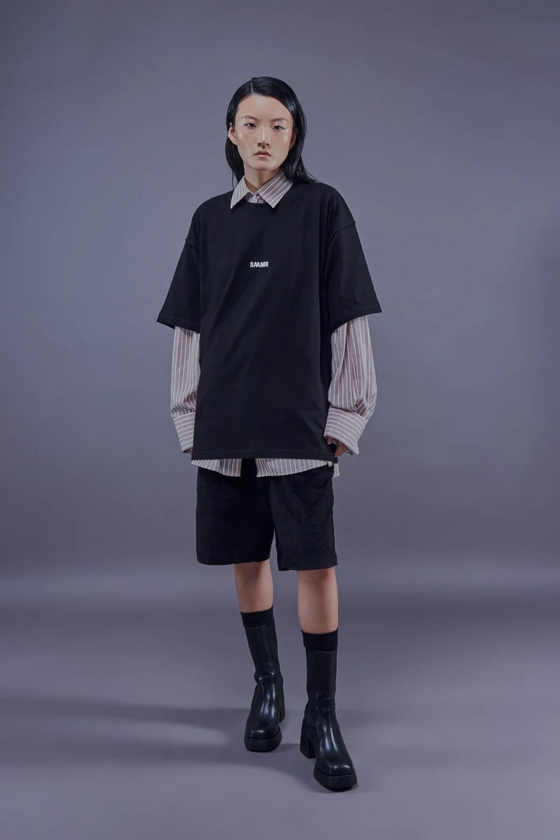Magna Layer Tee - Brown Striped Shirt