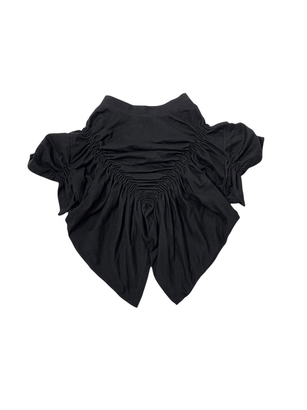 Cinched Black Cropped Tee