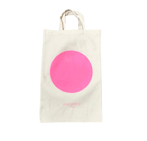 Round Pink Tote Bag