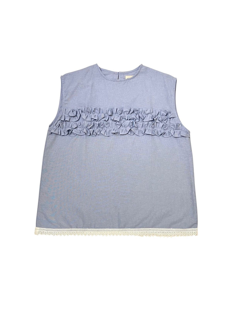 Lunette Ruffle Blouse Blue