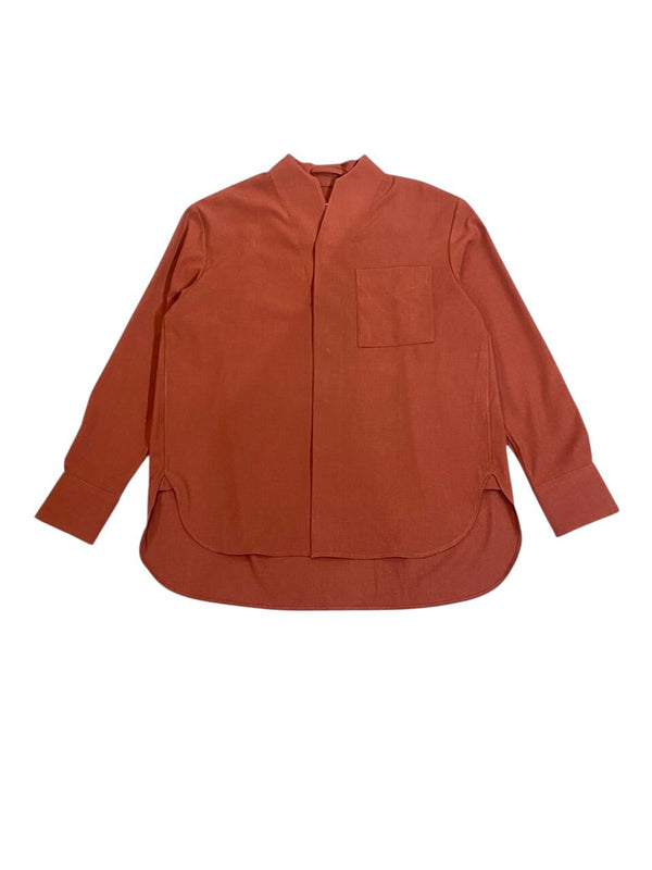 JR153 Terracota Collarless Oversized Part 1 With Button LS PM