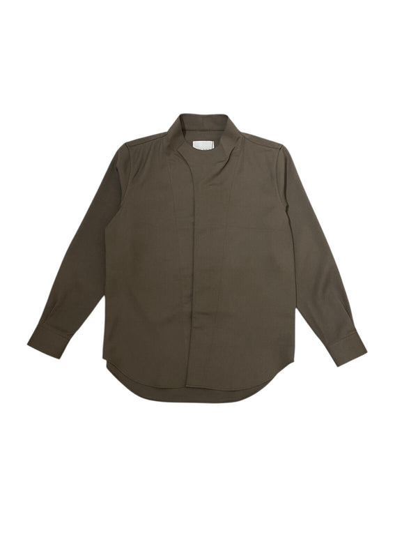 JR177 Dark Brown Collarless Overlap LS EF