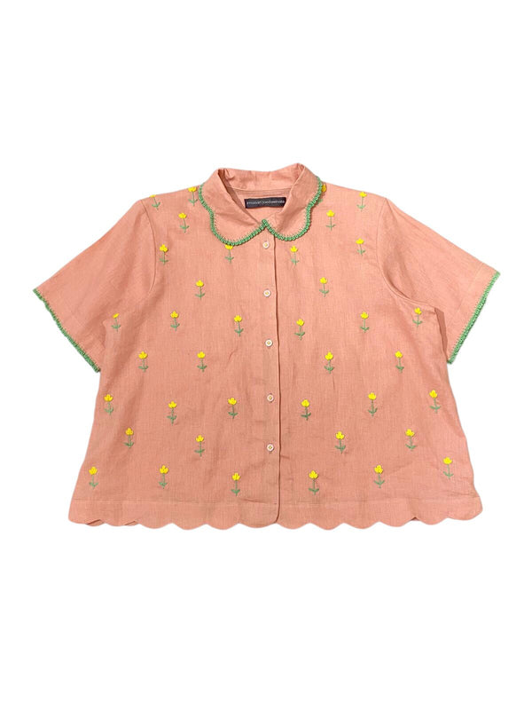 Du Jour Yellow Flower In The Garden Pink - Short