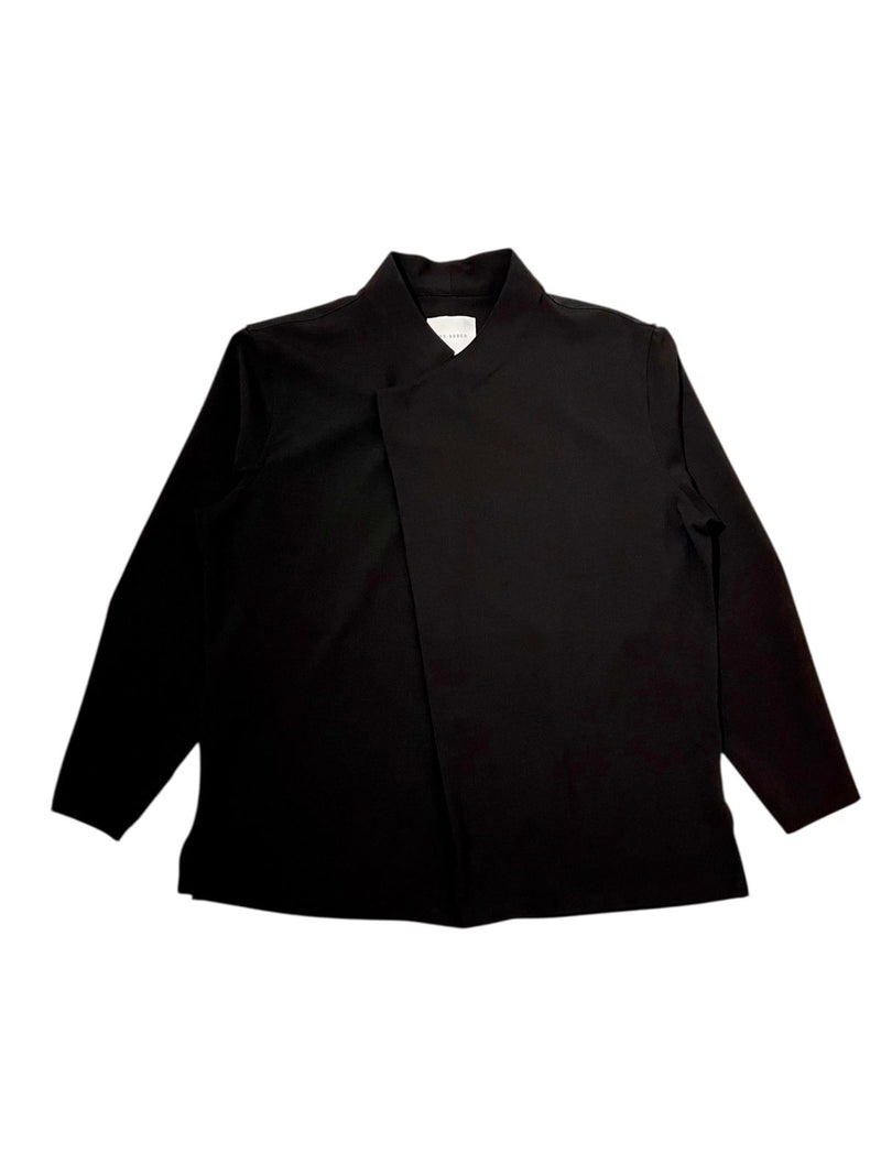 JS222 Black Pleats Half Opening LS EF
