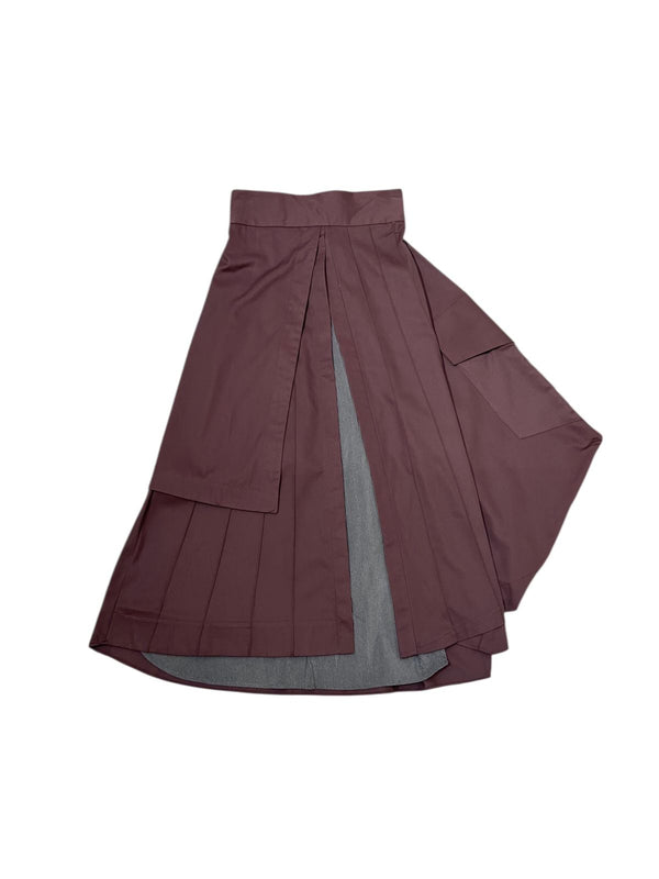 Oseibo Pleated Long Skirt Lite Purple