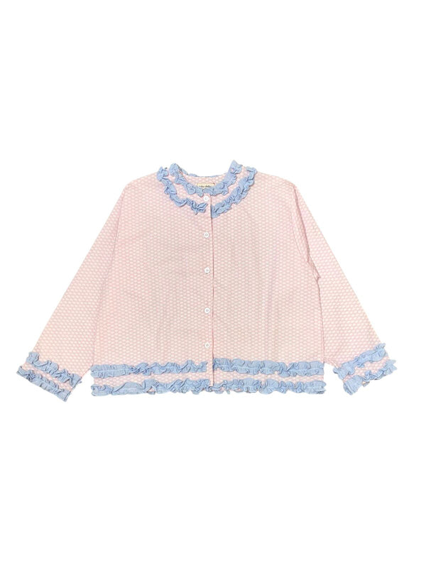 Molly Frill Jacket Polka Pink