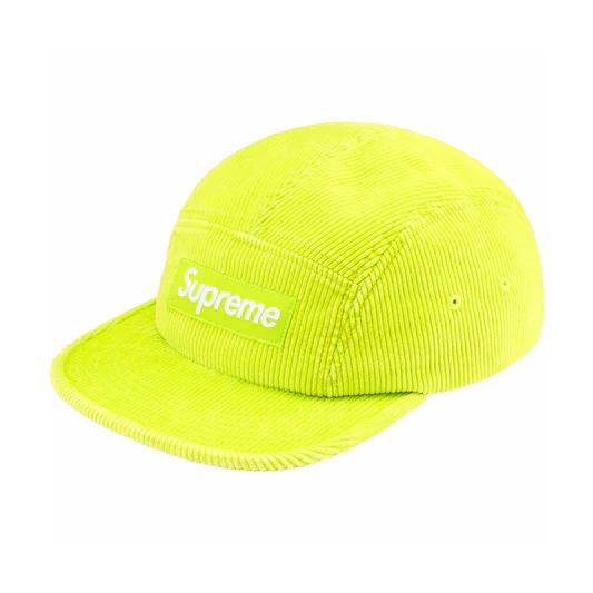 Supreme Corduroy Camp Cap Neon Yellow