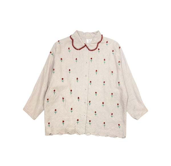 Du Jour Flower In The Garden Light Grey - Long