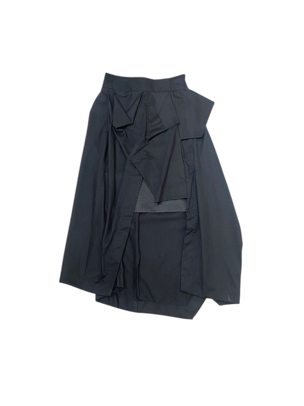 Origami Midi Skirt Black