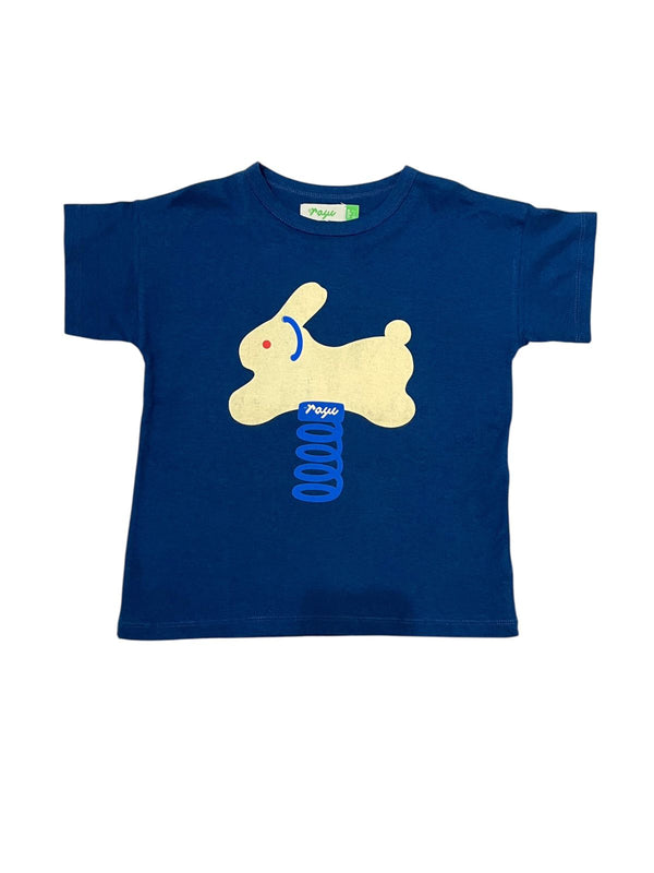 Rabbit Spring T-Shirt - Navy Blue
