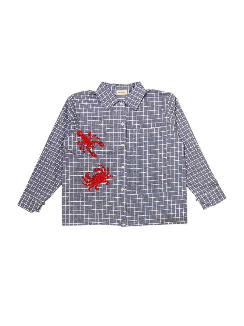 Carabi Embroidery Longsleeve Shirt Blue