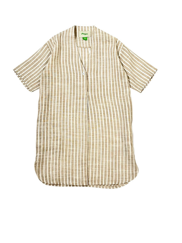 Giggle Beige Tops - Kids Stripe Beige