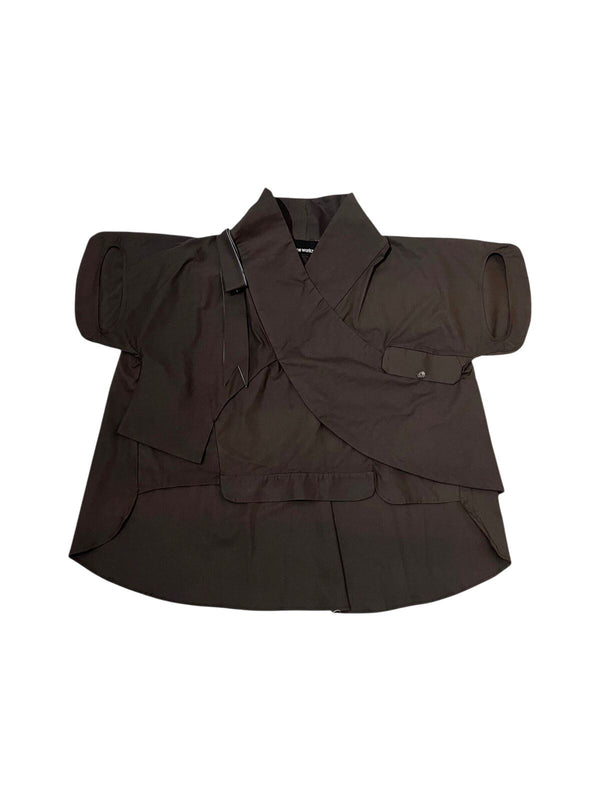 Aksha Ribboned Top Grey