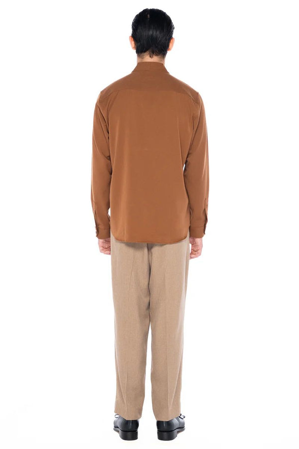 JR183 Brown Collarless Part 5 Longsleeves EF