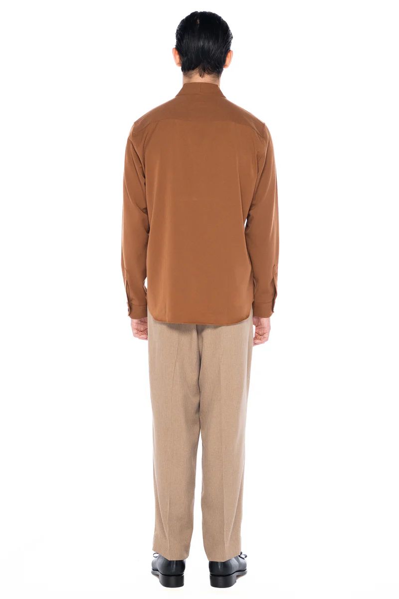 JR183 Brown Collarless Part 5 Longsleeves EF