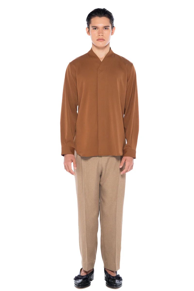 JR183 Brown Collarless Part 5 Longsleeves EF