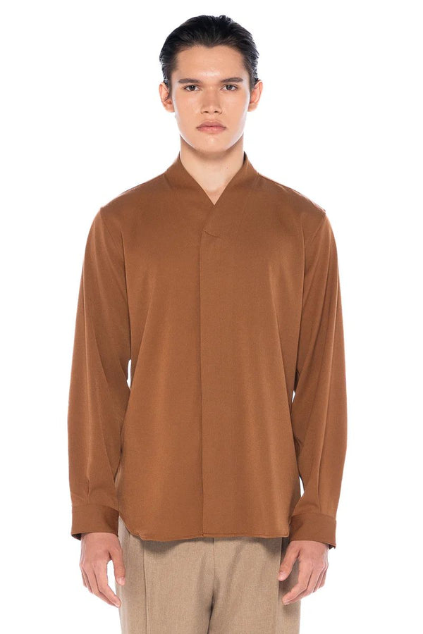JR183 Brown Collarless Part 5 Longsleeves EF