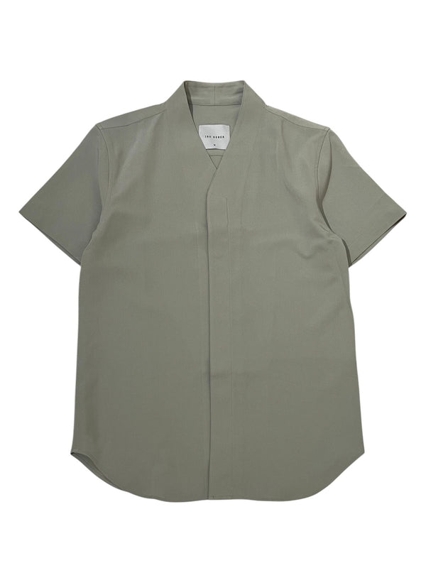 JR179 Minty Green Collarless Part 5 Shortsleeves Shirt EF