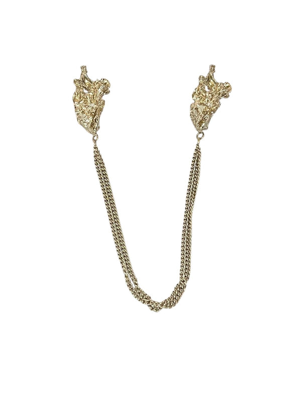 Runtuh 02 Long Brooch Silver