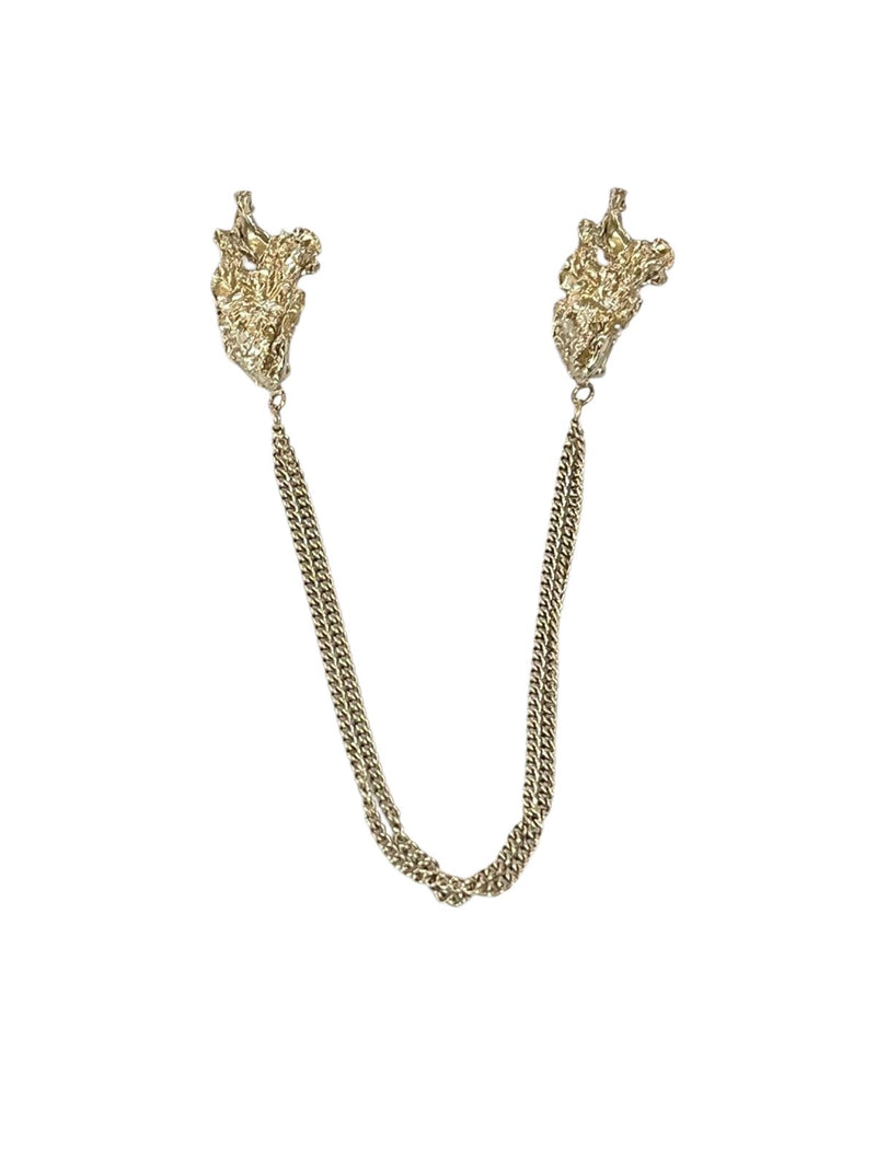 Runtuh 02 Long Brooch Silver