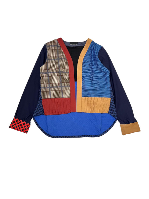 Just A Simple Cardi Navy Mix Motif