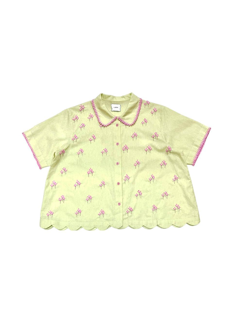 Du Jour Pink Beau Flower Yellow - Short