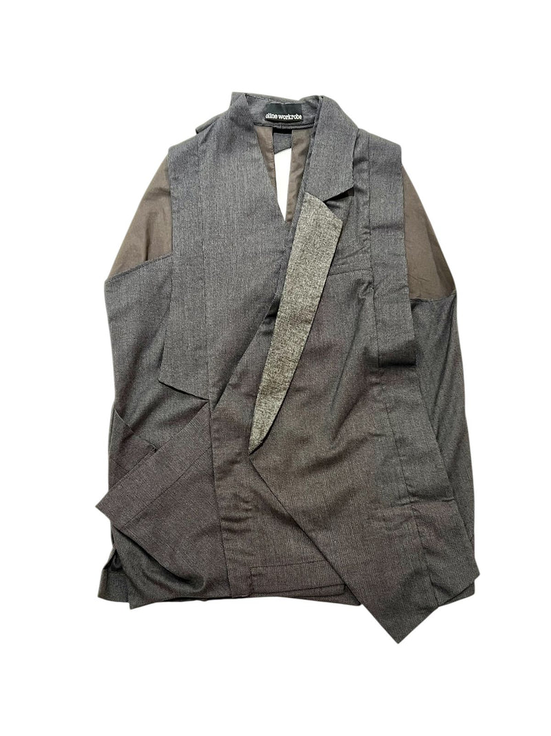 Tomoko Assymetrical Vest Grey