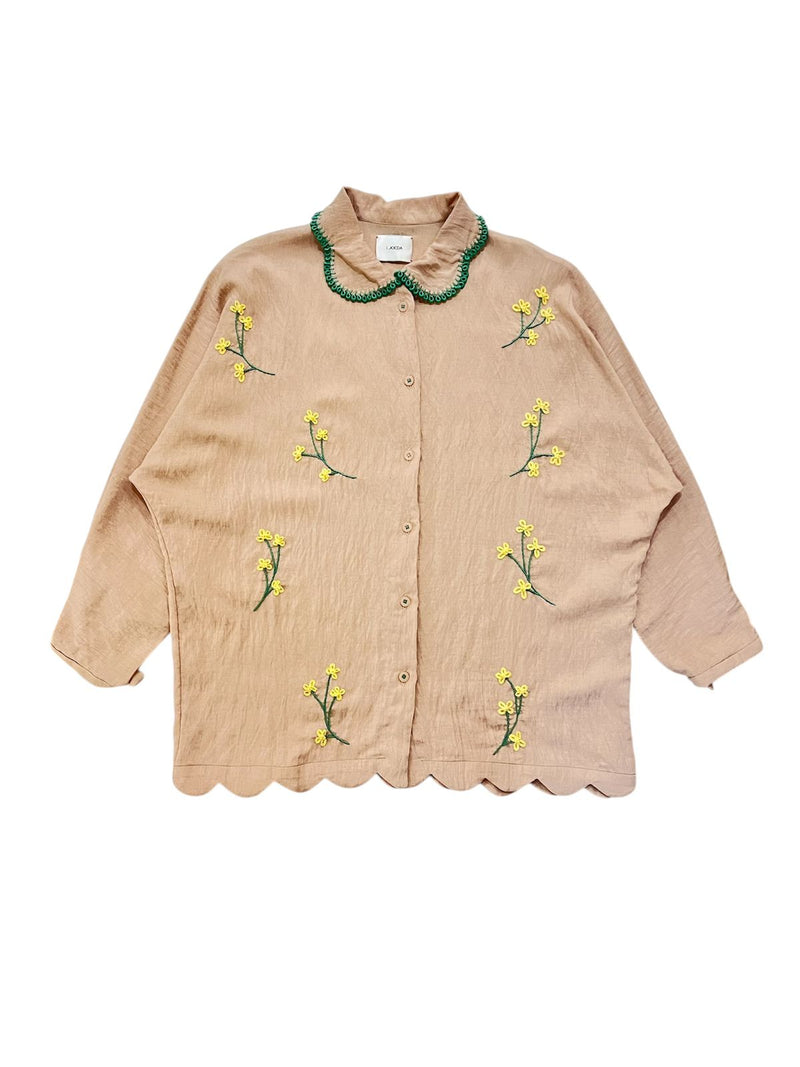 Du Jour Yellow Lathy Flower Khaky - Long