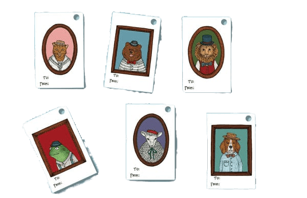 Animal Potrait Gift Tags