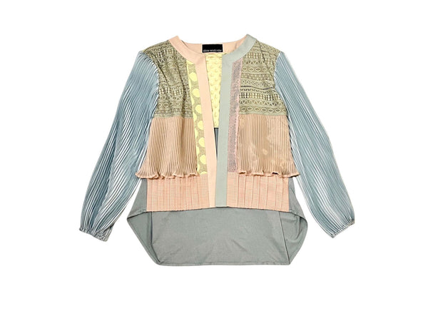 Just A Simple Cardi Peach Mix Pleats