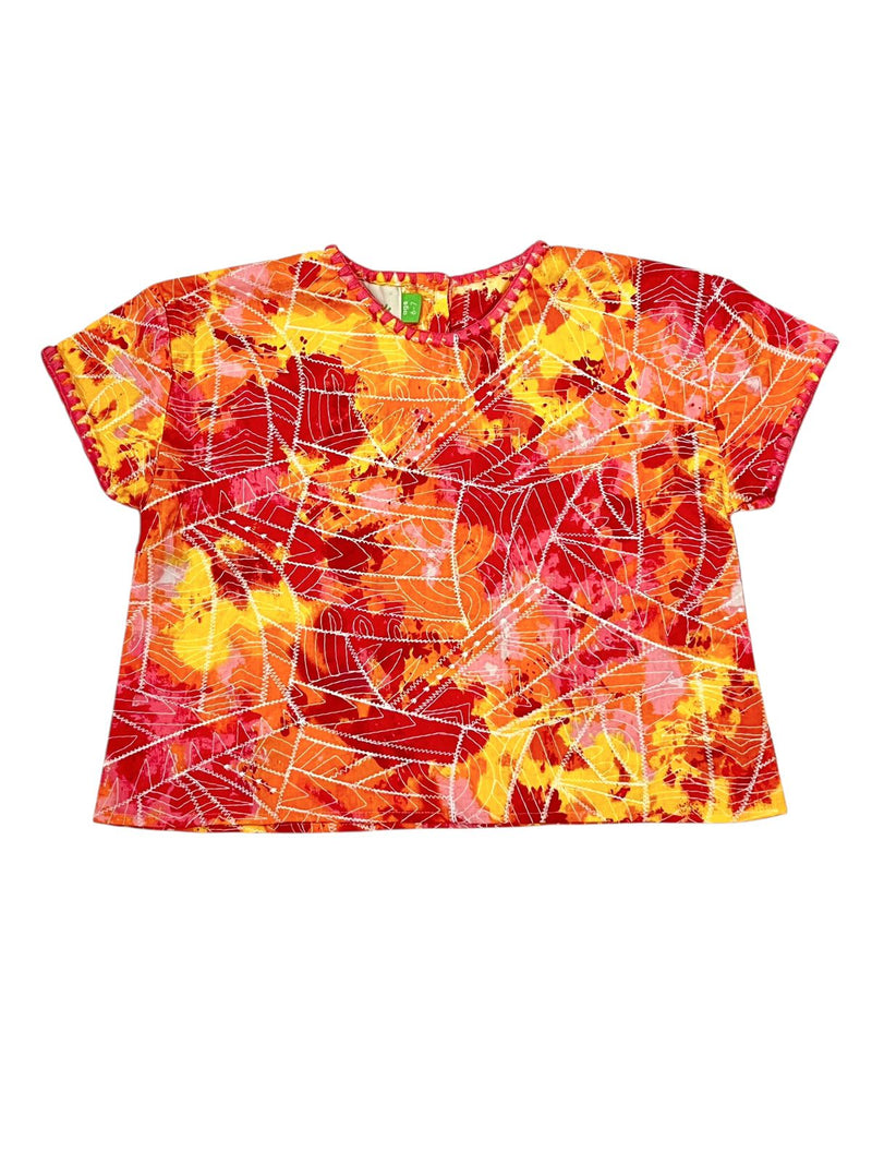 Abstract Blouse - Orange