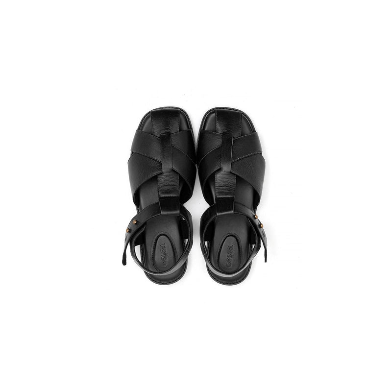 River Black Leather