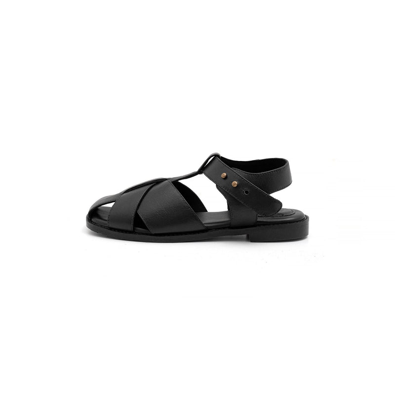 River Black Leather