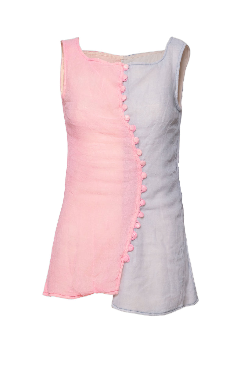Gerbera - Top Pastel Blue & Pink