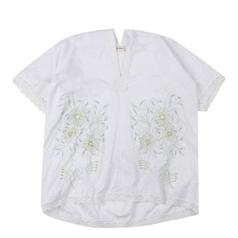 Rosemary Top Embroidery White