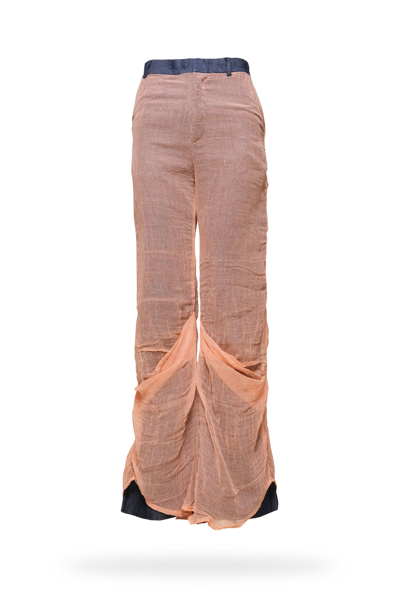 Layered - Pants Peach Dark Denim
