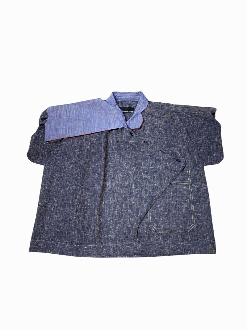 Keonna Cowled Top Denim