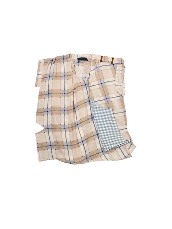Masaru Top Creme Blue Motif