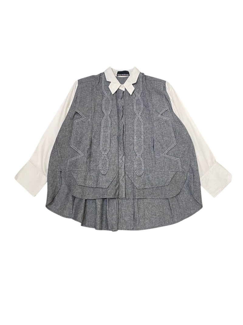 New Verthy Shirt Grey Mix Stripe