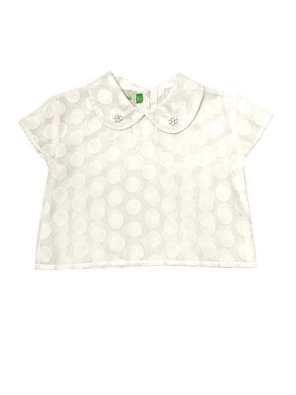 Polka Blouse - White