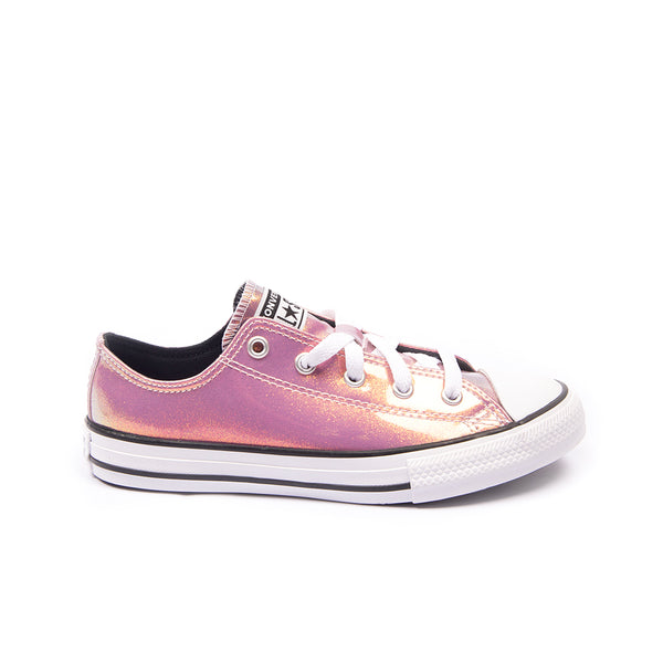 Converse Girls Iridescent Glitter Chuck Taylor Casual Shoes In Magic Flamingo/gold/black