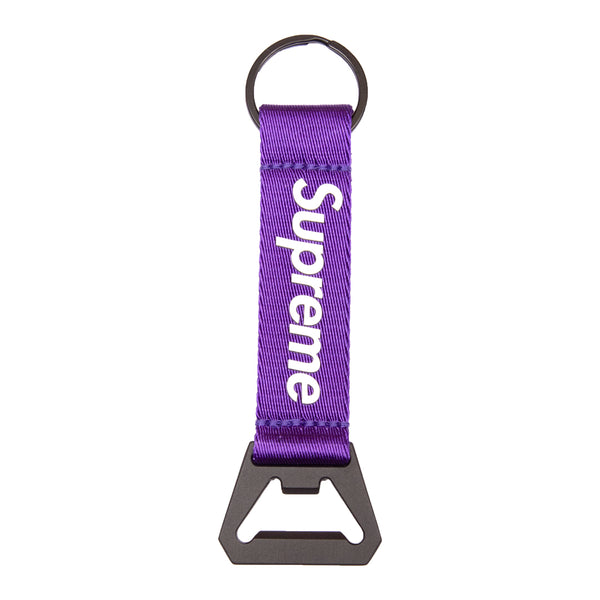 Bottle Opener Webbing Keychain Purple