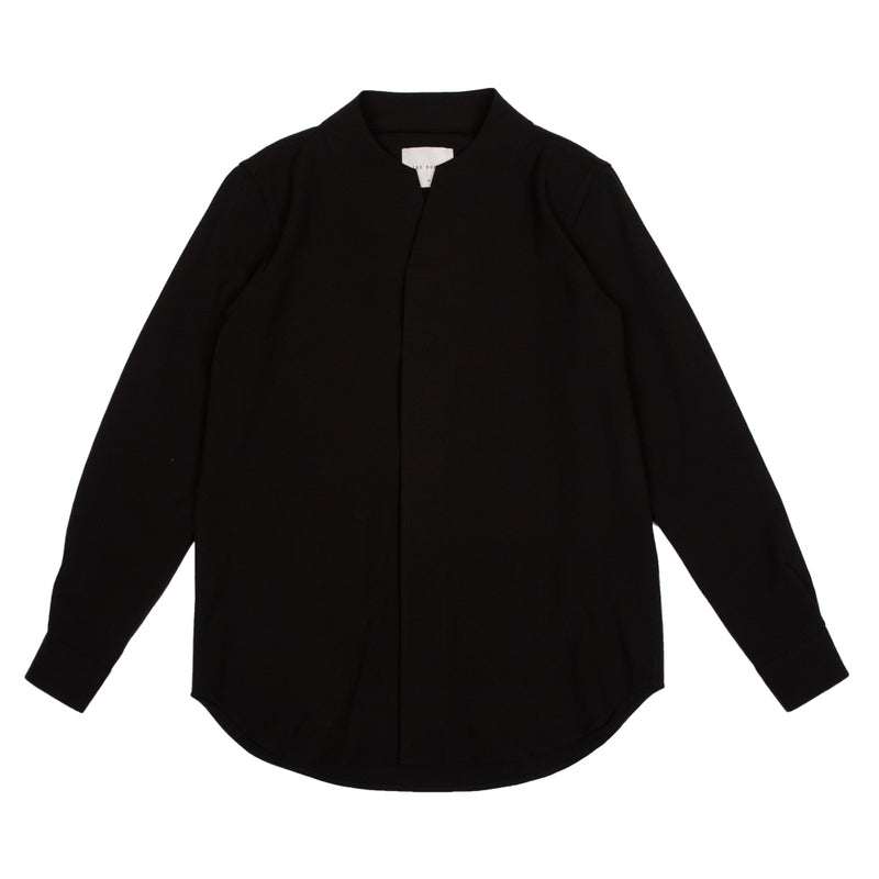 Black Collarless Part 1 Longsleeves Shirt