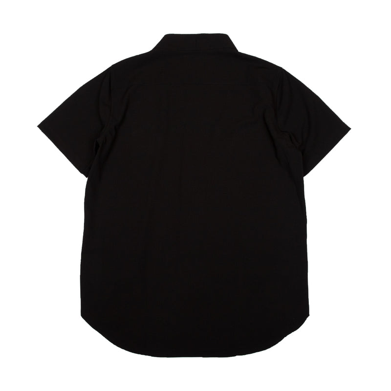 Black Collarless Part 1 Shortsleeves Shirt