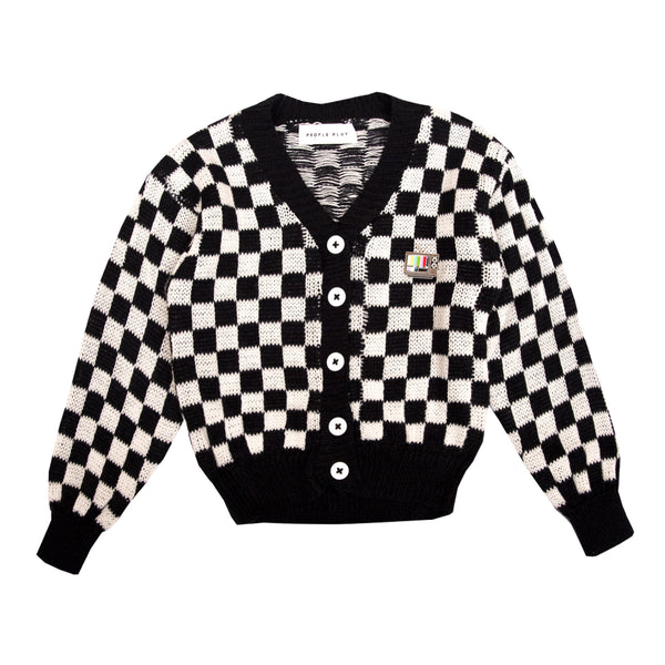 Checkerboard Jacket Black White